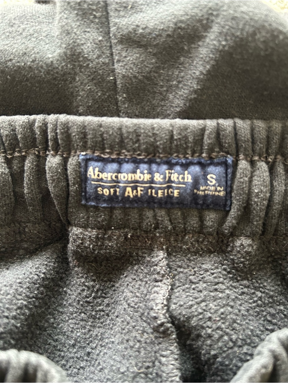 Abercrombie & Fitch Black Jogger Sweatpants with White Logo - Picture 2 of 3